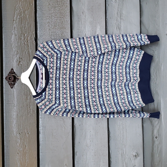 014 Urban Outfitters CPO Spring Fair Isle Striped Pullover Sweater sz M Men's - Picture 4 of 11